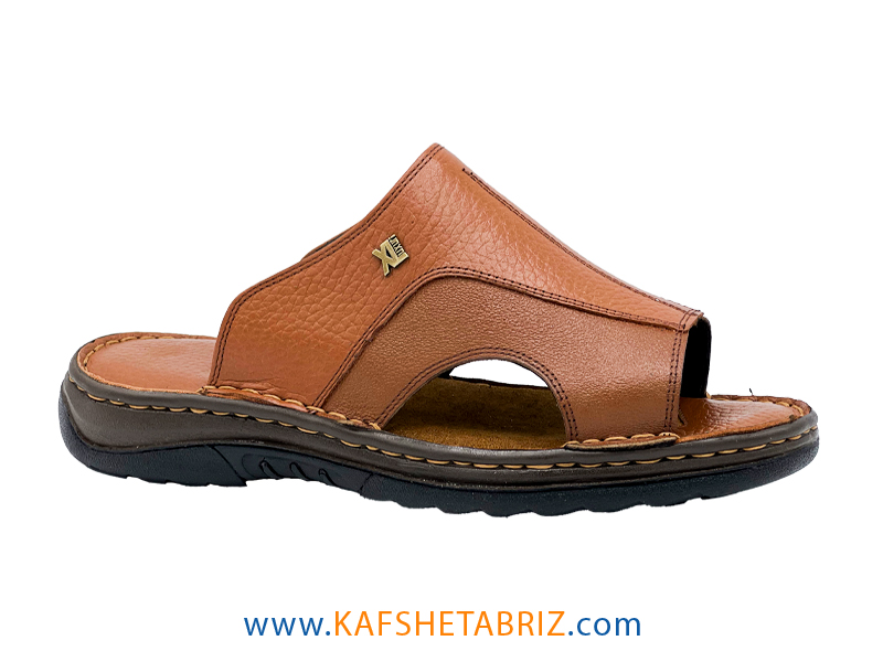 دمپایی چرم مردانه مدل p1355