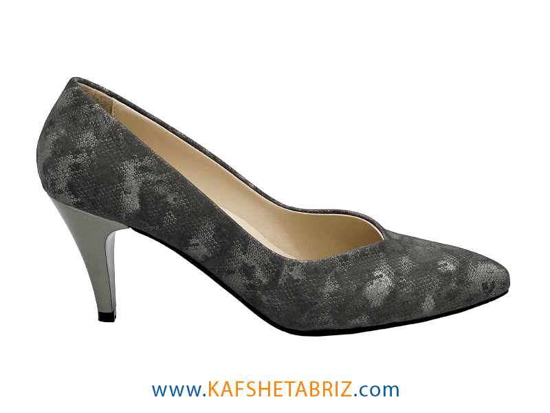 کفش مجلسی زنانه مدل لیزارد پلاتینی